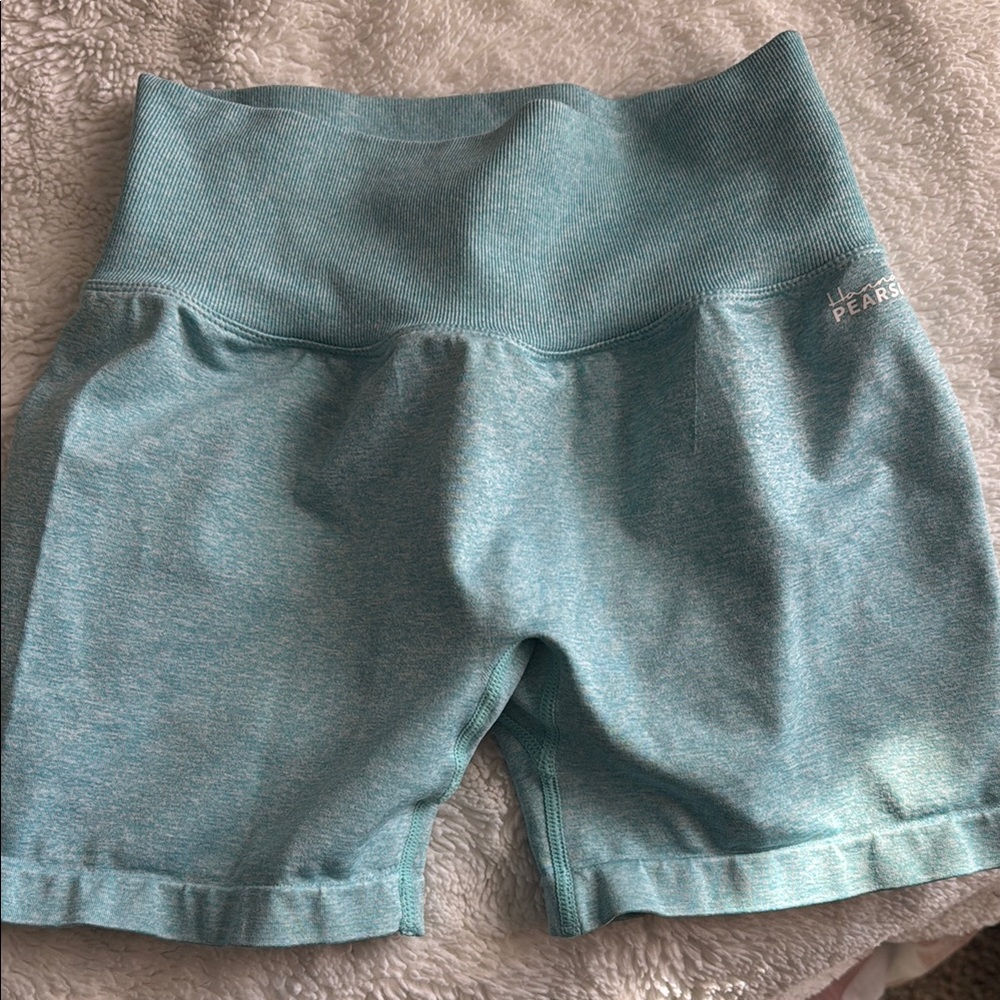 Pearson Light Blue High-Waisted Shorts